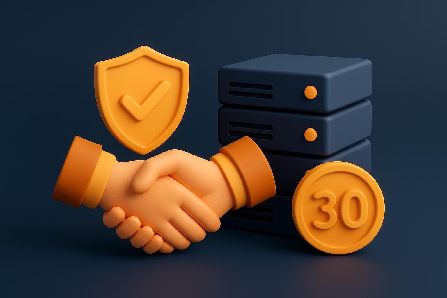 30-day money-back guarantee on hosting